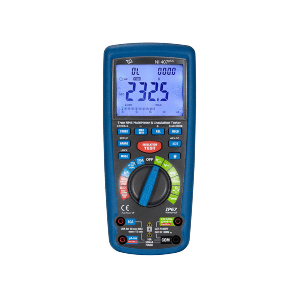 NI 407PLUS, multimeter met isolatiemeting