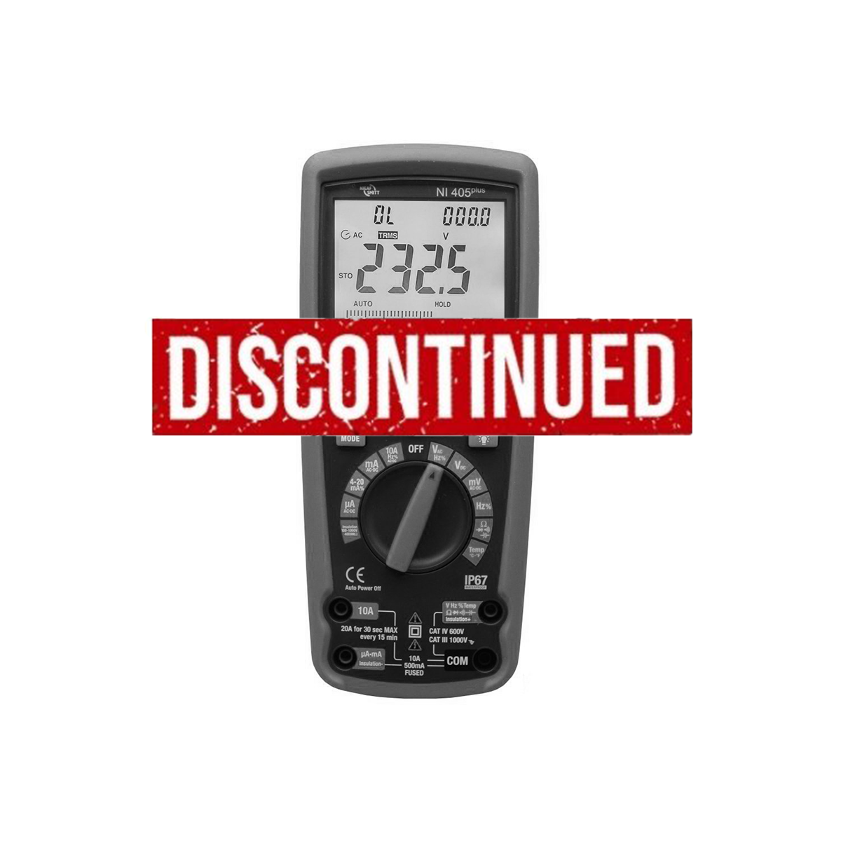 NI 405PLUS, multimeter met isolatiemeting